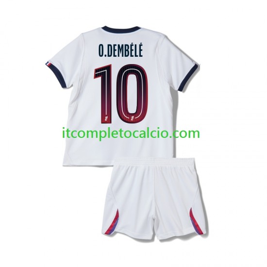 Maglia Paris Saint-Germain Ousmane Dembele 10 Divisa Away 2026-2027 Manica Corta ,Bambino