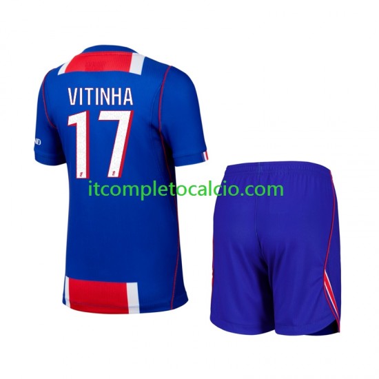 Maglia Paris Saint-Germain Vitinha 17 Divisa Home 2026-2027 Manica Corta ,Bambino Maglia Paris Saint-Germain Vitinha 17 Divisa Home 2026-2027 Manica Corta ,Bambino