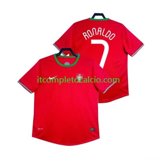 Maglia Portogallo Cristiano Ronaldo 7 2012 Retro Divisa Home Manica Corta ,Uomo