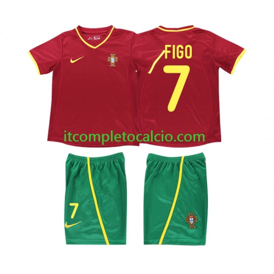 Maglia Portogallo FIGO 7 Retro Divisa Home 2002 Manica Corta ,Bambino Maglia Portogallo FIGO 7 Retro Divisa Home 2002 Manica Corta ,Bambino