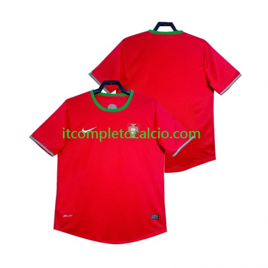 Maglia Portogallo 2012 Retro Divisa Home Manica Corta ,Uomo