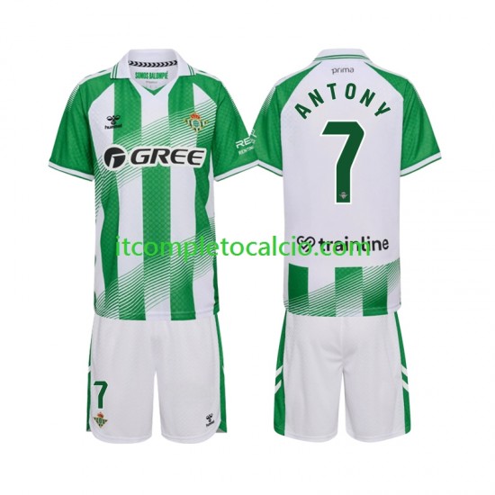 Maglia Real Betis Anthoy 7 Divisa Home 2026-2027 Manica Corta ,Bambino Maglia Real Betis Anthoy 7 Divisa Home 2026-2027 Manica Corta ,Bambino