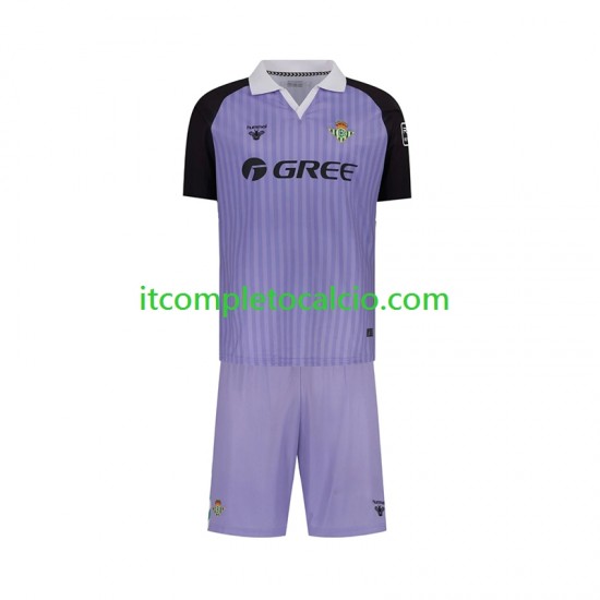 Maglia Real Betis Portiere Retro Divisa Home 2025-2026 Manica Corta ,Bambino