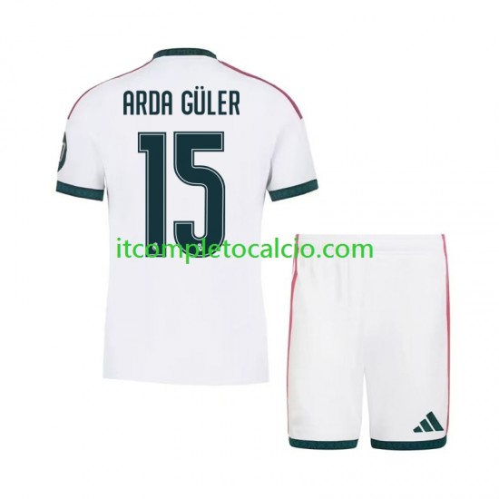 Maglia Real Madrid Arda Guler 15 Divisa Home 2026-2027 Manica Corta ,Bambino Maglia Real Madrid Arda Guler 15 Divisa Home 2026-2027 Manica Corta ,Bambino