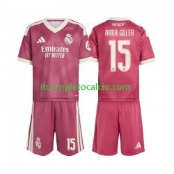 Maglia Real Madrid Arda Guler 15 Terza Divisa 2026-2027 Manica Corta ,Bambino Maglia Real Madrid Arda Guler 15 Terza Divisa 2026-2027 Manica Corta ,Bambino