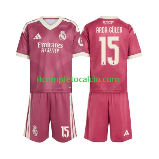 Maglia Real Madrid Arda Guler 15 Terza Divisa 2026-2027 Manica Corta ,Bambino Maglia Real Madrid Arda Guler 15 Terza Divisa 2026-2027 Manica Corta ,Bambino