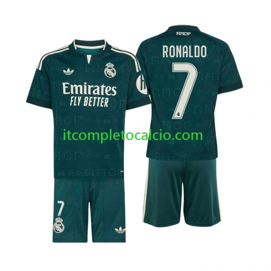 Maglia Real Madrid Cristiano Ronaldo 7 Divisa Away 2026-2027 Manica Corta ,Bambino