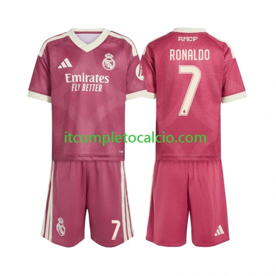 Maglia Real Madrid Cristiano Ronaldo 7 Terza Divisa 2026-2027 Manica Corta ,Bambino