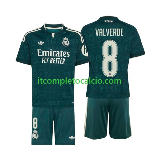 Maglia Real Madrid Federico Valverde 8 Divisa Away 2026-2027 Manica Corta ,Bambino Maglia Real Madrid Federico Valverde 8 Divisa Away 2026-2027 Manica Corta ,Bambino