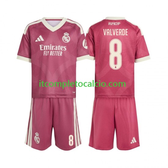 Maglia Real Madrid Federico Valverde 8 Terza Divisa 2026-2027 Manica Corta ,Bambino Maglia Real Madrid Federico Valverde 8 Terza Divisa 2026-2027 Manica Corta ,Bambino