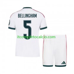 Maglia Real Madrid Jude Bellingham 5 Divisa Home 2026-2027 Manica Corta ,Bambino