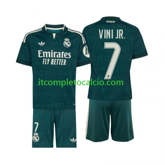 Maglia Real Madrid Vinicius Junior 7 Divisa Away 2026-2027 Manica Corta ,Bambino
