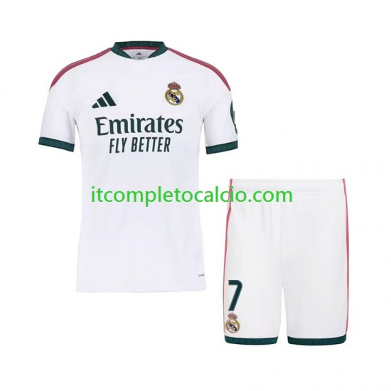 Maglia Real Madrid Vinicius Junior 7 Divisa Home 2026-2027 Manica Corta ,Bambino