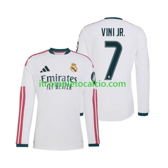 Maglia Real Madrid Vinicius Junior 7 Divisa Home 2026-2027 Manica Lunga ,Uomo