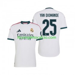 Maglia Real Madrid Yan Diomande 25 Divisa Home 2026-2027 Manica Corta ,Uomo