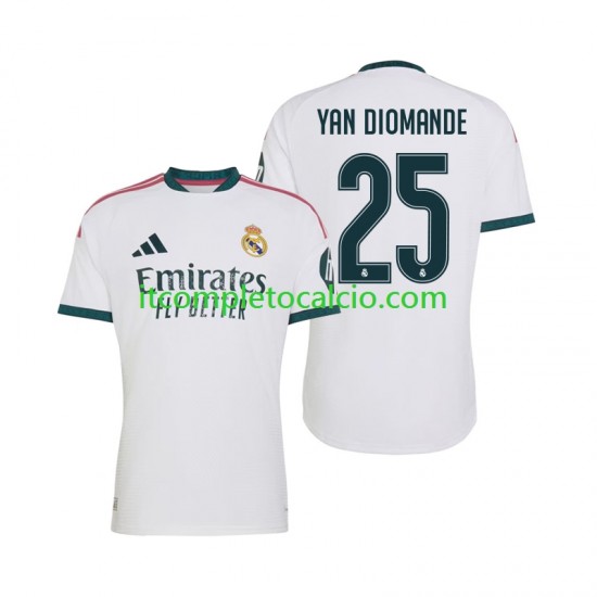 Maglia Real Madrid Yan Diomande 25 Divisa Home 2026-2027 Manica Corta ,Uomo Maglia Real Madrid Yan Diomande 25 Divisa Home 2026-2027 Manica Corta ,Uomo