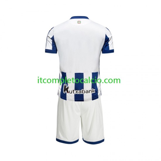 Maglia Real Sociedad Divisa Home 2026-2027 Manica Corta ,Bambino