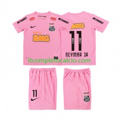 Maglia Santos Neymar JR 11 2012 2013 Retro Quarto Divisa Manica Corta ,Bambino