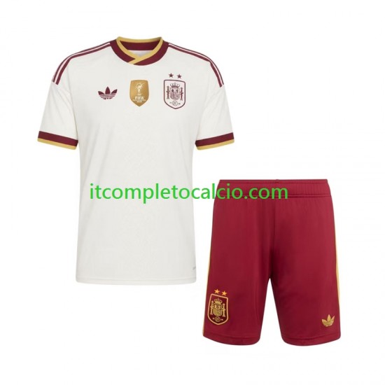 Maglia Spagna 2-star Divisa Away 2026-2027 Manica Corta ,Bambino