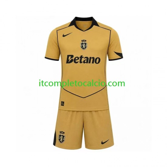 Maglia Sporting CP Divisa Away 2026-2027 Manica Corta ,Bambino