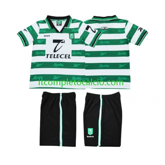 Maglia Sporting CP 2000 Retro Divisa Home 1999 Manica Corta ,Bambino Maglia Sporting CP 2000 Retro Divisa Home 1999 Manica Corta ,Bambino
