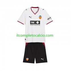 Maglia Valencia CF Divisa Home 2026-2027 Manica Corta ,Bambino