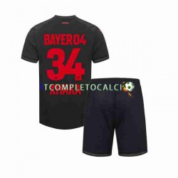 Maglia Bayer 04 Leverkusen Granit Xhaka 34 Divisa Home 2023-2024 Manica Corta ,Bambino