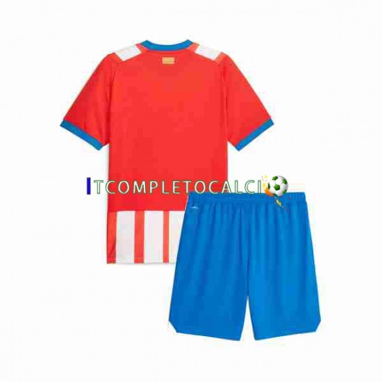 Maglia Girona Divisa Home 2023-2024 Manica Corta ,Bambino