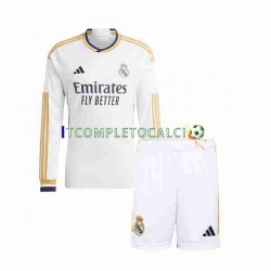 Maglia Real Madrid Divisa Home 2023-2024 Manica Lunga ,Bambino