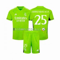 Maglia Real Madrid Kepa Arrizabalaga 25 Portiere Divisa Home 2023-2024 Manica Corta ,Bambino