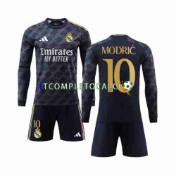 Maglia Real Madrid Modrić Luka 10 Divisa Away 2023-2024 Manica Lunga ,Bambino