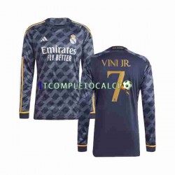 Maglia Real Madrid Vini Jr 7 Divisa Away 2023-2024 Manica Lunga ,Uomo
