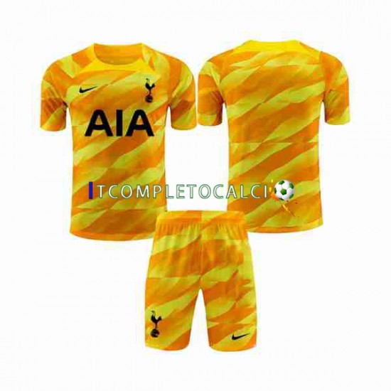 Maglia Tottenham Hotspur Portiere Divisa Away 2023-2024 Arancia Manica Corta ,Bambino