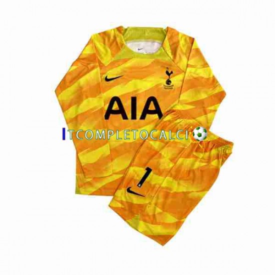 Maglia Tottenham Hotspur Hugo Portiere Divisa Away 2023-2024 Arancia Manica Lunga ,Bambino