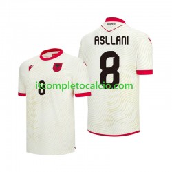 Maglia Albania Kristjan Asllani 8 Divisa Away Mondiali 2026 Manica Corta ,Uomo