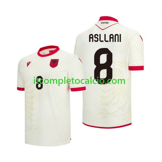 Maglia Albania Kristjan Asllani 8 Divisa Away Mondiali 2026 Manica Corta ,Uomo Maglia Albania Kristjan Asllani 8 Divisa Away Mondiali 2026 Manica Corta ,Uomo