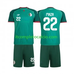 Maglia Algeria Ibrahim Maza 22 Divisa Away 2026 Manica Corta ,Bambino