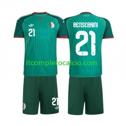 Maglia Algeria Ramy Bensebaini 21 Divisa Away 2026 Manica Corta ,Bambino