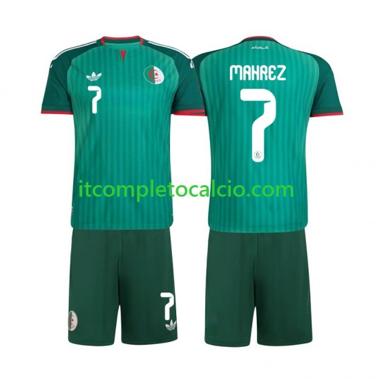 Maglia Algeria Riyad Mahrez 7 Divisa Away 2026 Manica Corta ,Bambino