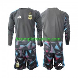 Maglia Argentina Portiere Divisa Home Mondiali 2026 Manica Lunga ,Bambino