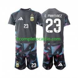Maglia Argentina Emiliano Martinez 23 Portiere Divisa Home Mondiali 2026 Manica Corta ,Bambino