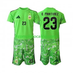 Maglia Argentina Emiliano Martinez 23 Portiere Terza Divisa Mondiali 2026 Manica Corta ,Bambino