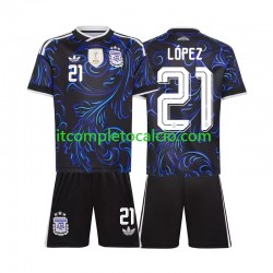 Maglia Argentina Jose Manuel Lopez 21 Divisa Away Mondiali 2026 Manica Corta ,Bambino Maglia Argentina Jose Manuel Lopez 21 Divisa Away Mondiali 2026 Manica Corta ,Bambino