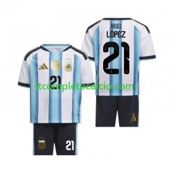Maglia Argentina Jose Manuel Lopez 21 Divisa Home Mondiali 2026 Manica Corta ,Bambino Maglia Argentina Jose Manuel Lopez 21 Divisa Home Mondiali 2026 Manica Corta ,Bambino