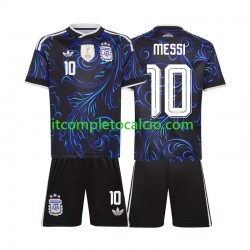 Maglia Argentina Lionel Messi 10 Divisa Away Mondiali 2026 Manica Corta ,Bambino