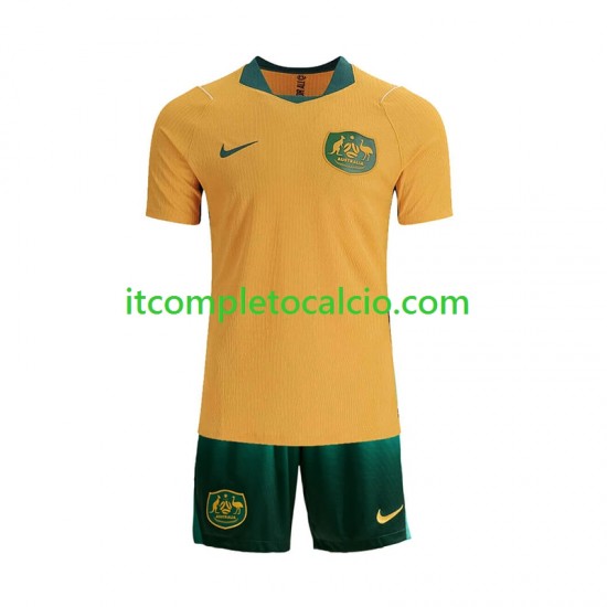 Maglia Australia Divisa Home Mondiali 2026 Manica Corta ,Bambino