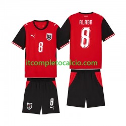 Maglia Austria David Alaba 8 Divisa Home Mondiali 2026 Manica Corta ,Bambino Maglia Austria David Alaba 8 Divisa Home Mondiali 2026 Manica Corta ,Bambino