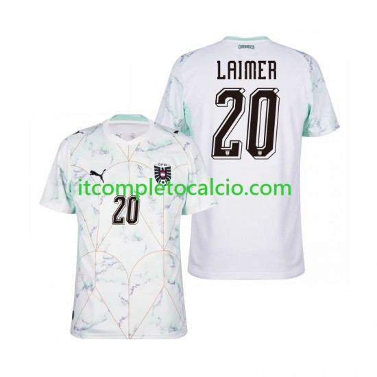 Maglia Austria Konrad Laimer 20 Divisa Away Mondiali 2026 Manica Corta ,Uomo