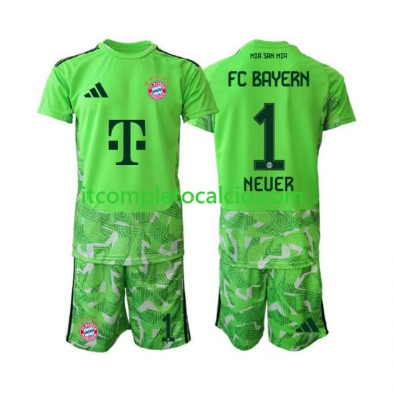 Maglia FC Bayern München Manuel Neuer 1 Portiere Divisa Home 2026-2027 Manica Corta ,Bambino
