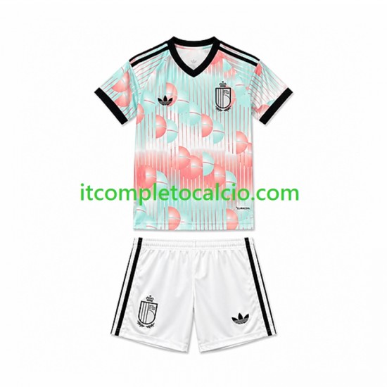 Maglia Belgio Divisa Away Mondiali 2026 Manica Corta ,Bambino